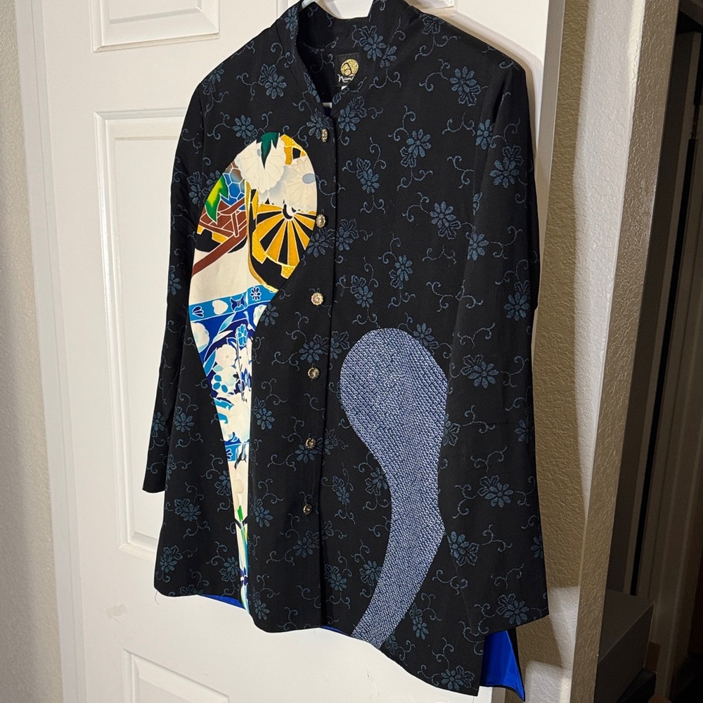 Elegant Black Floral Women's Jacket